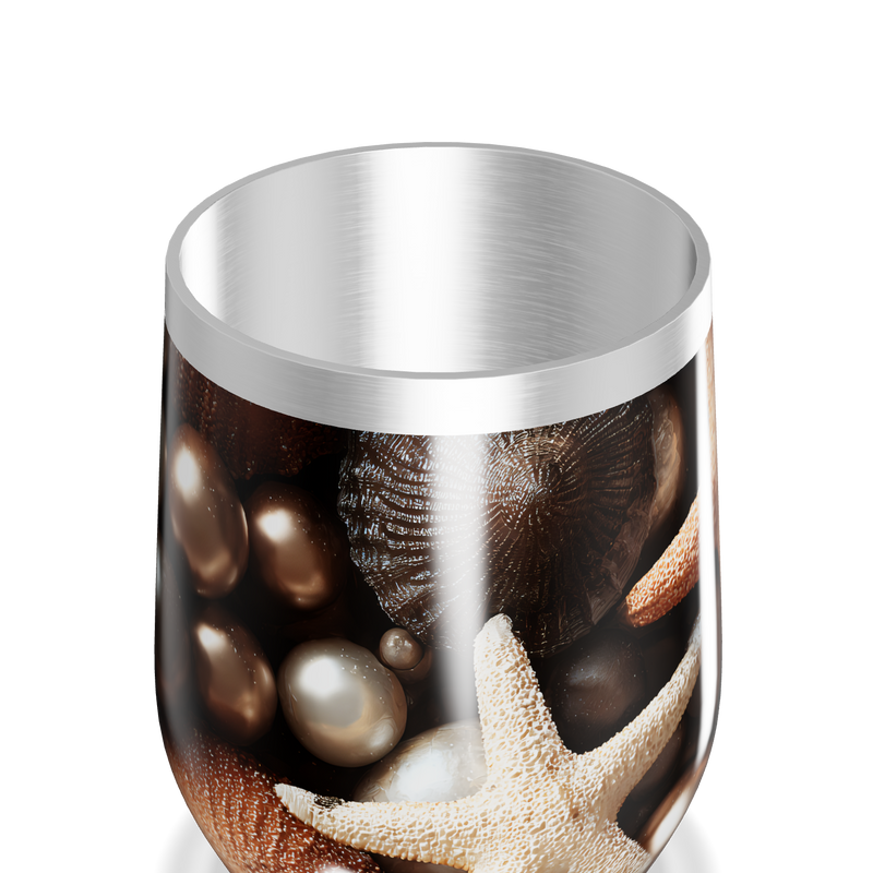 Copo Térmico Slim - Estampa Conchas Marinhas