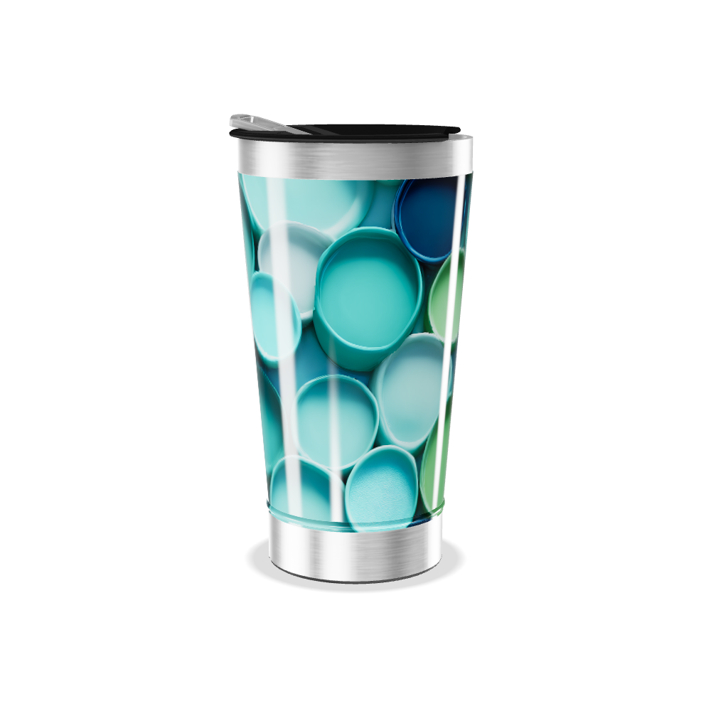 Copo Térmico - Estampa Cores Azul Verde