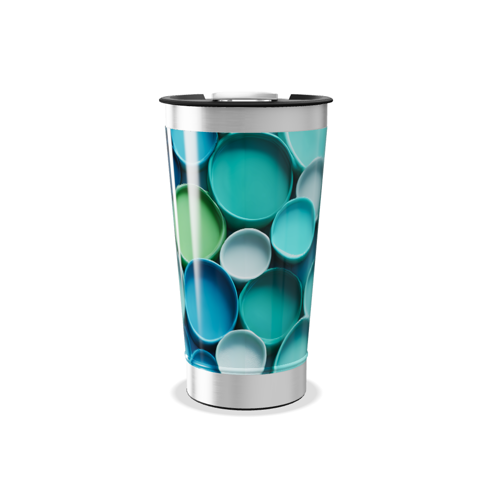 Copo Térmico - Estampa Cores Azul Verde