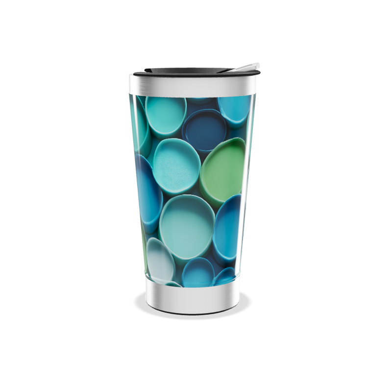 Copo Térmico - Estampa Cores Azul Verde