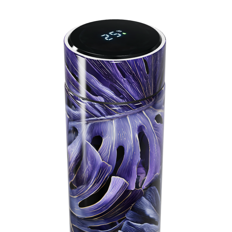 Garrafa Térmica Touch - Floral Roxo