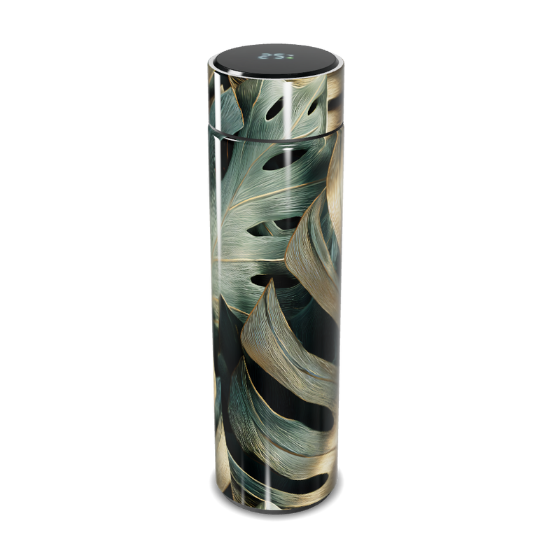 Garrafa Térmica Touch - Folhagem Verde Inox