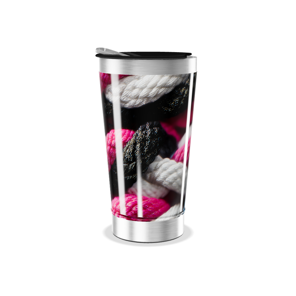 Copo Térmico - Com estampa de cordas coloridas