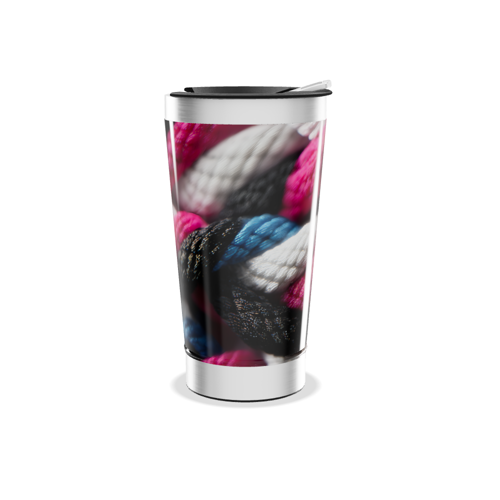 Copo Térmico - Com estampa de cordas coloridas