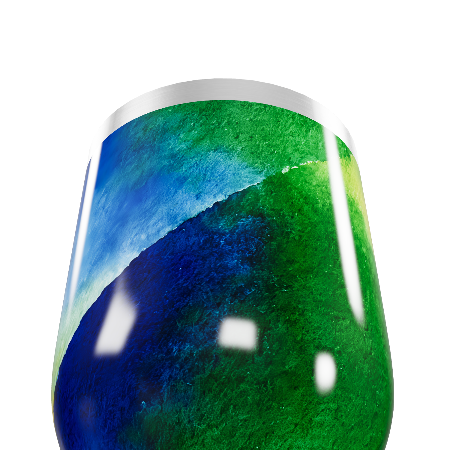 Copo Térmico Slim - Colorido Verde e Azul