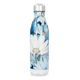 Garrafa Inox Flores Azuis Branca