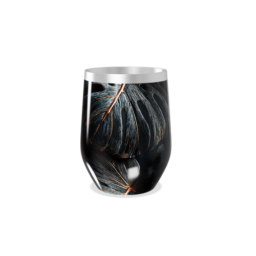 Copo Térmico Slim - Folhagem Preto Inox