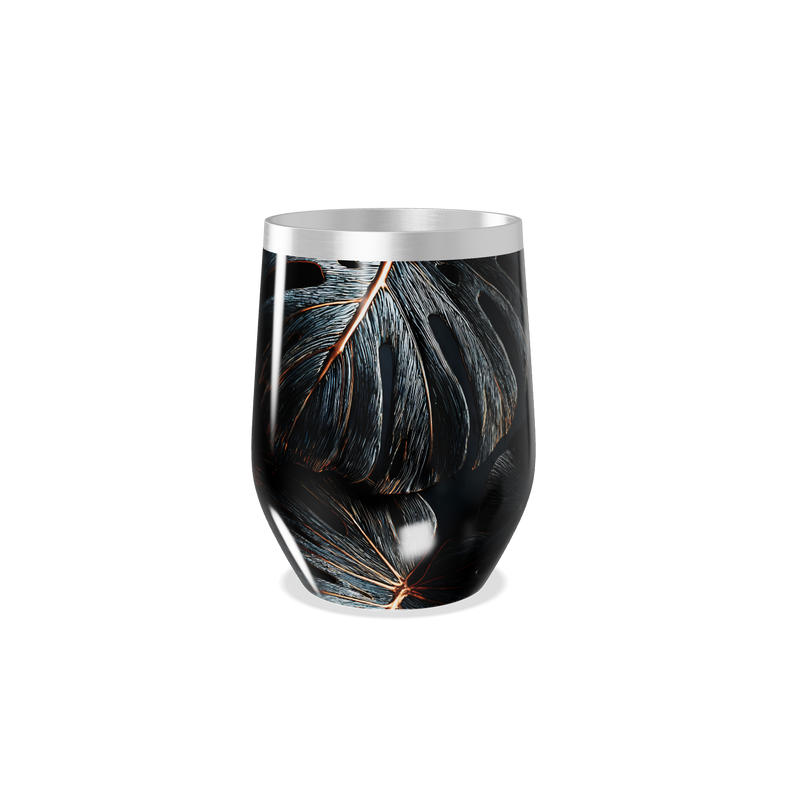 Copo Térmico Slim - Folhagem Preto Inox