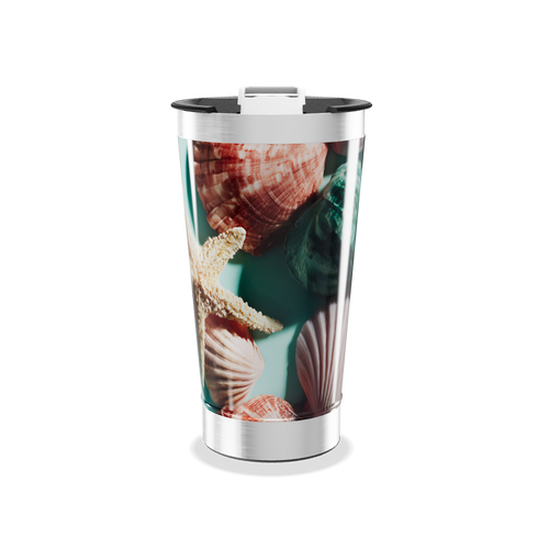 Copo Térmico - Estampa Conchas Marinhas