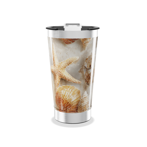 Copo Térmico - Estampa Marinha Conchas