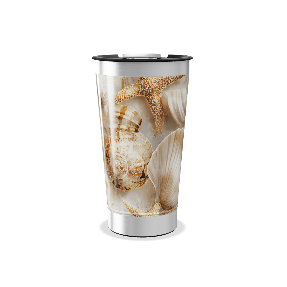 Copo Térmico - Estampa Marinha Conchas