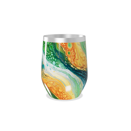 Copo Térmico Slim Pintura Abstrata Colorida