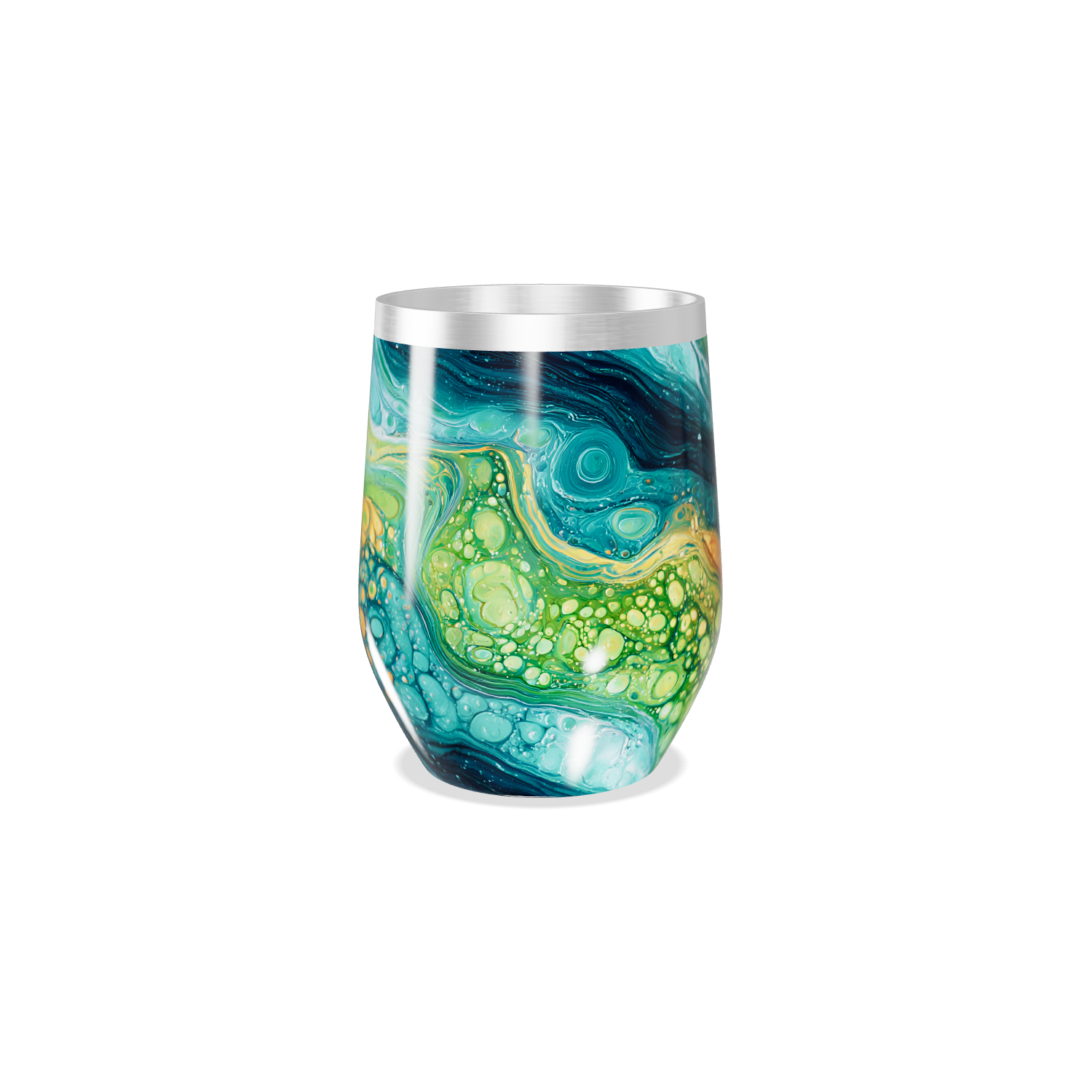 Copo Térmico Slim Pintura Abstrata Colorida