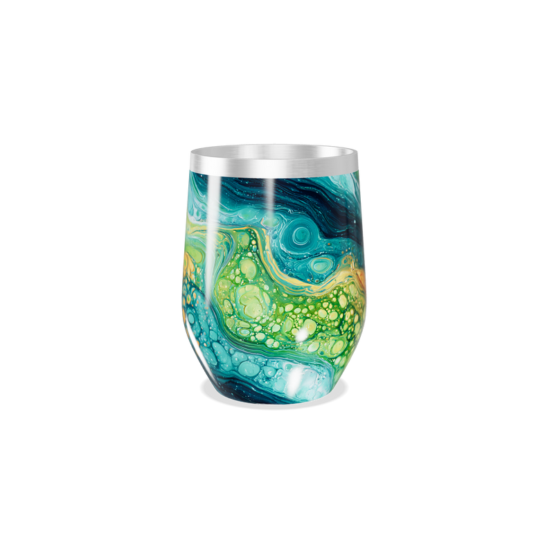 Copo Térmico Slim Pintura Abstrata Colorida