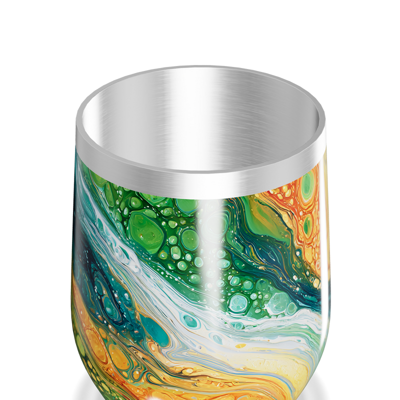 Copo Térmico Slim Pintura Abstrata Colorida