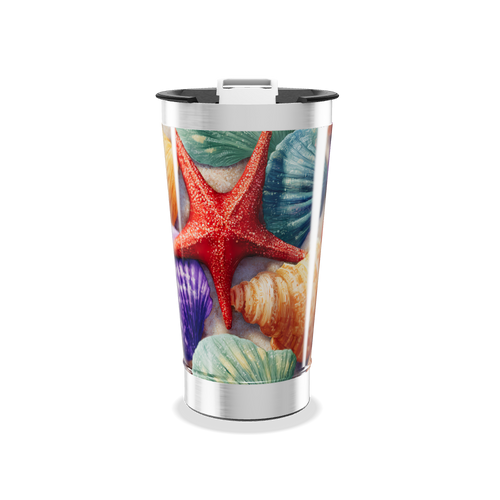 Copo Térmico - Conchas Marinhas Coloridas