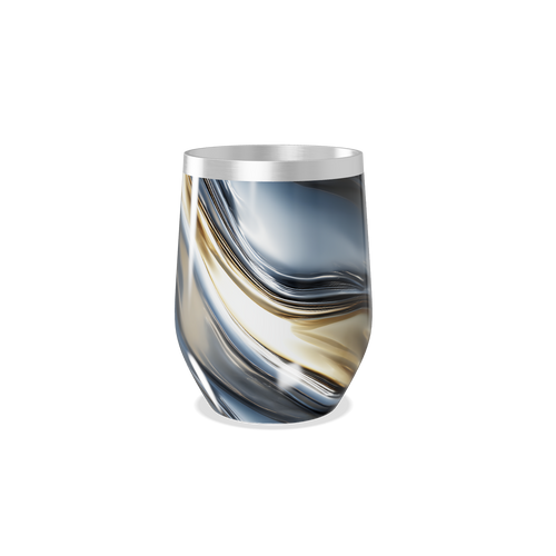 Copo Térmico Slim - Mármore Azul e Dourado