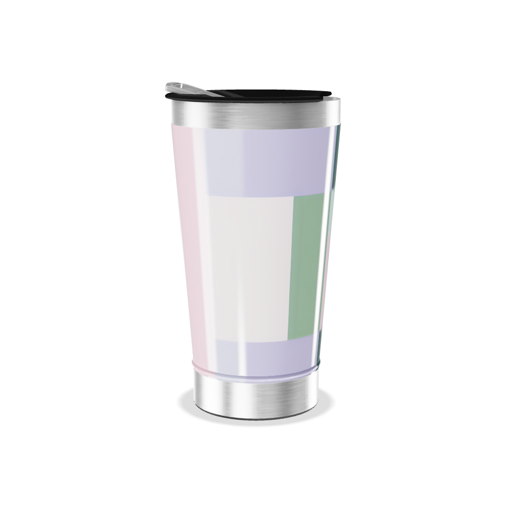 Copo Térmico - Aço Inox Colorido Quadrados
