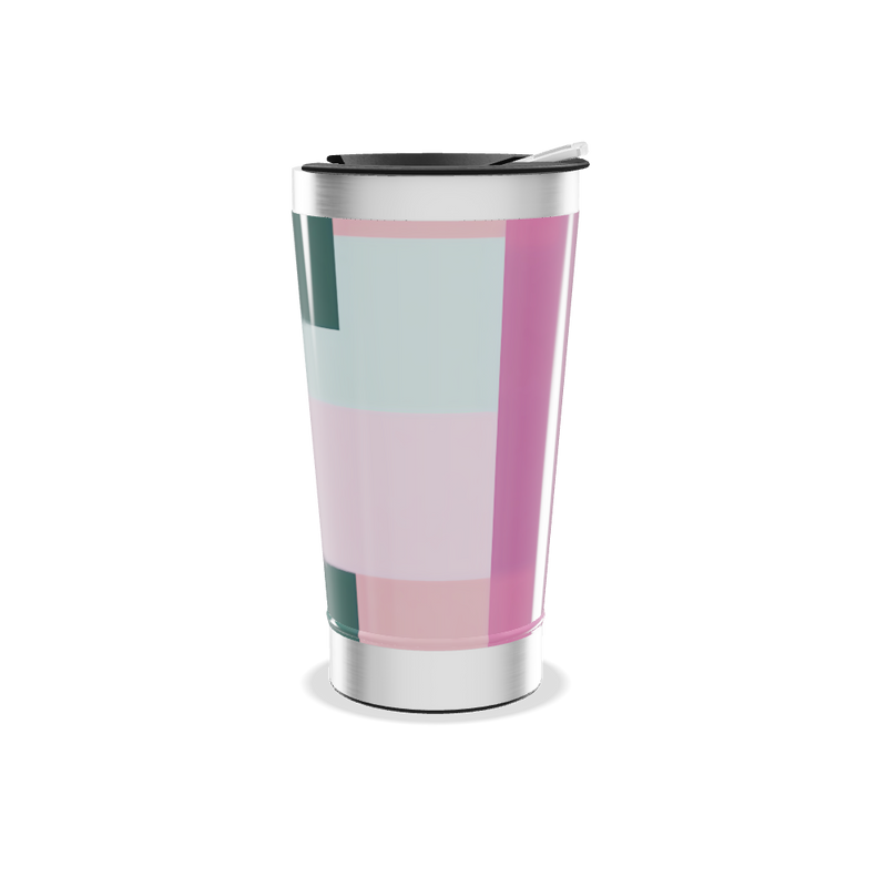 Copo Térmico - Aço Inox Colorido Quadrados