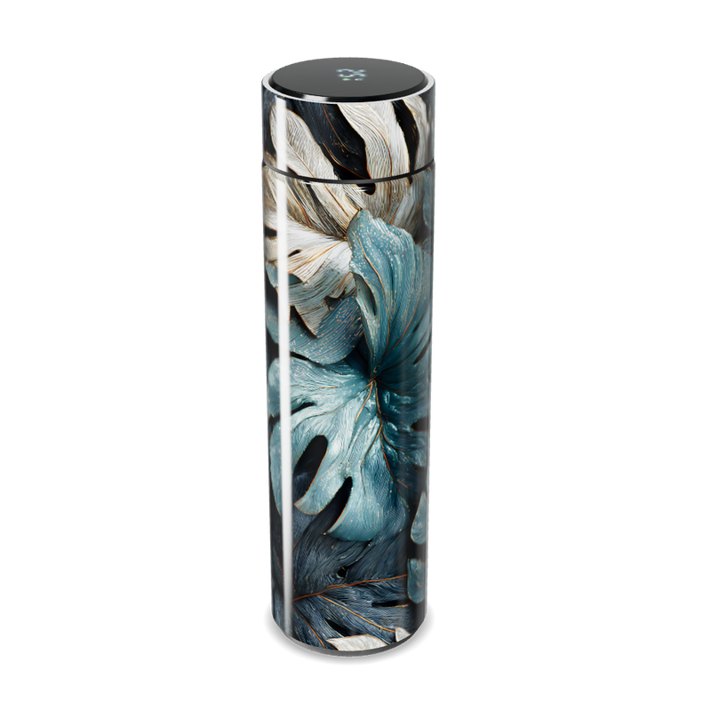 Garrafa Térmica Touch - Folhas Azul Inox