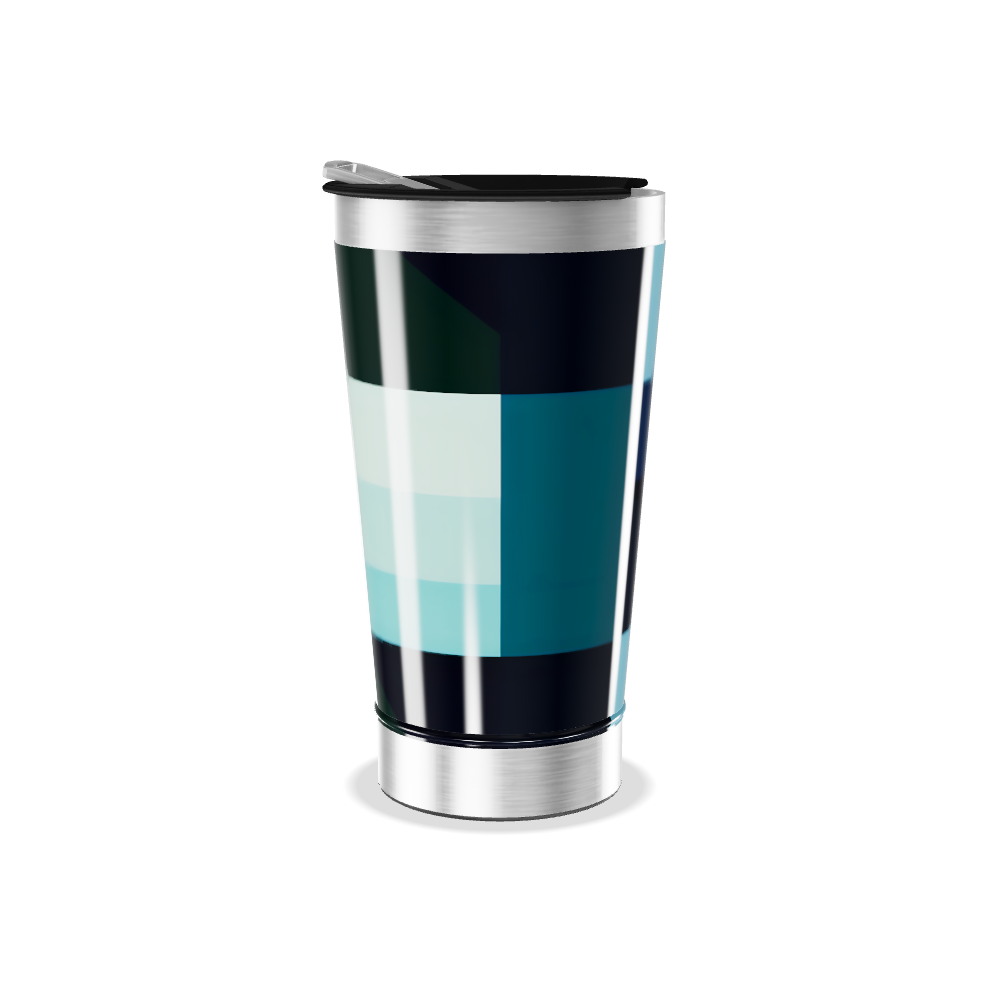 Copo Térmico - Estampa Azul e Inox