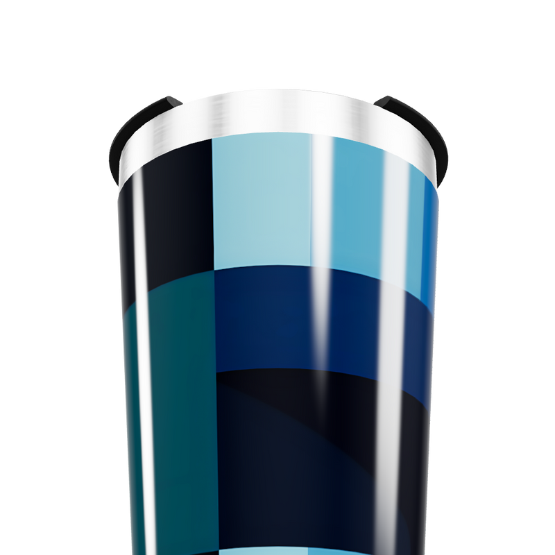 Copo Térmico - Estampa Azul e Inox