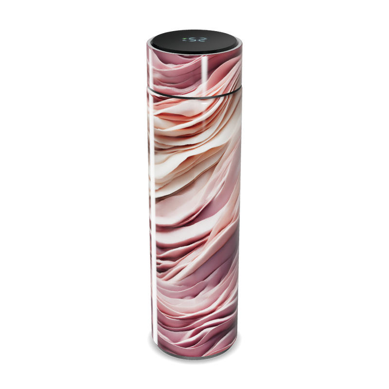 Garrafa Térmica Touch - Estampa Ondas Rosadas