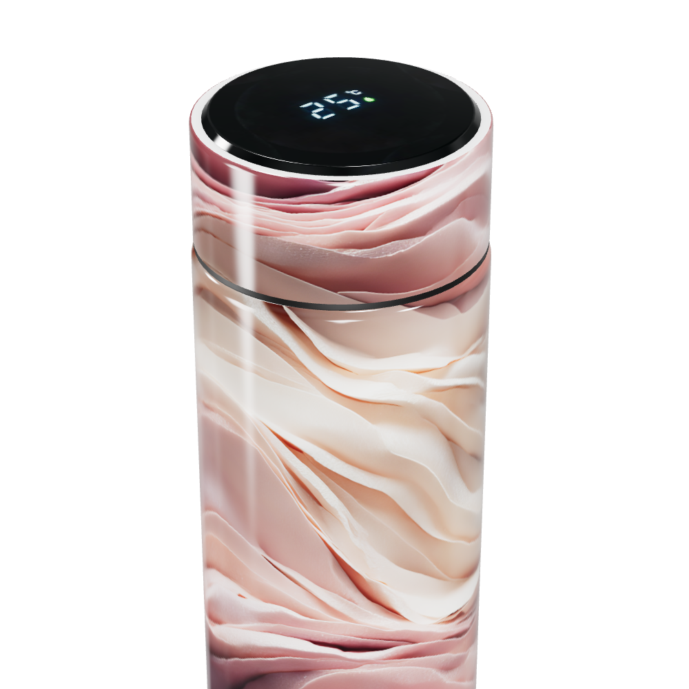 Garrafa Térmica Touch - Estampa Ondas Rosadas