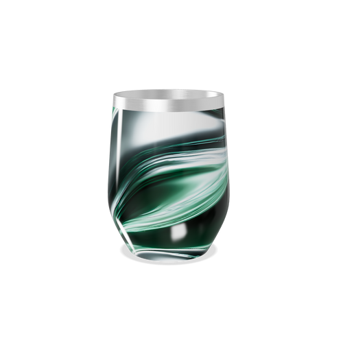 Copo Térmico Slim - Verde com Ondas