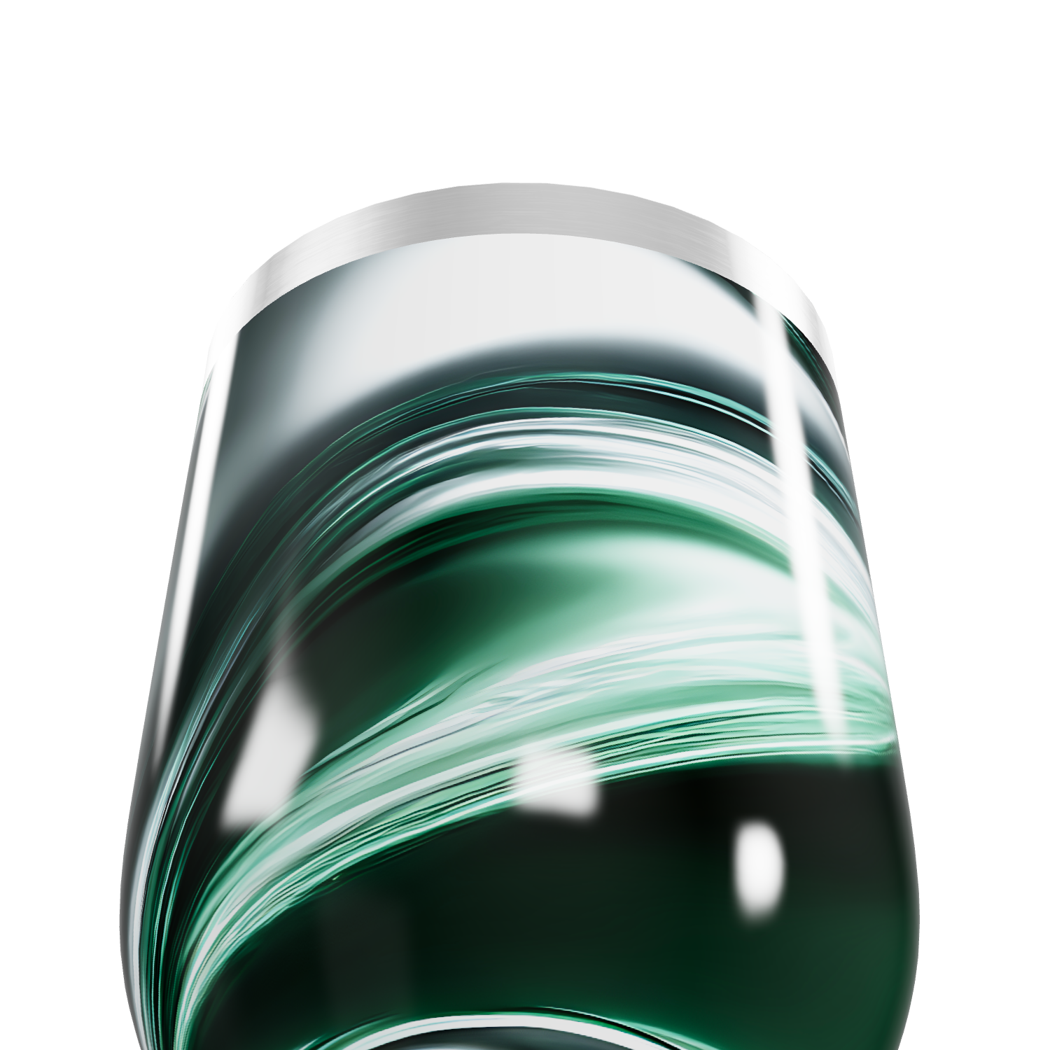 Copo Térmico Slim - Verde com Ondas