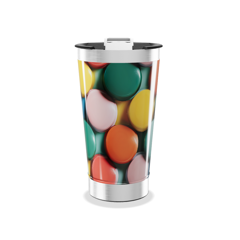 Copo Térmico - Estampa Bolinhas Coloridas