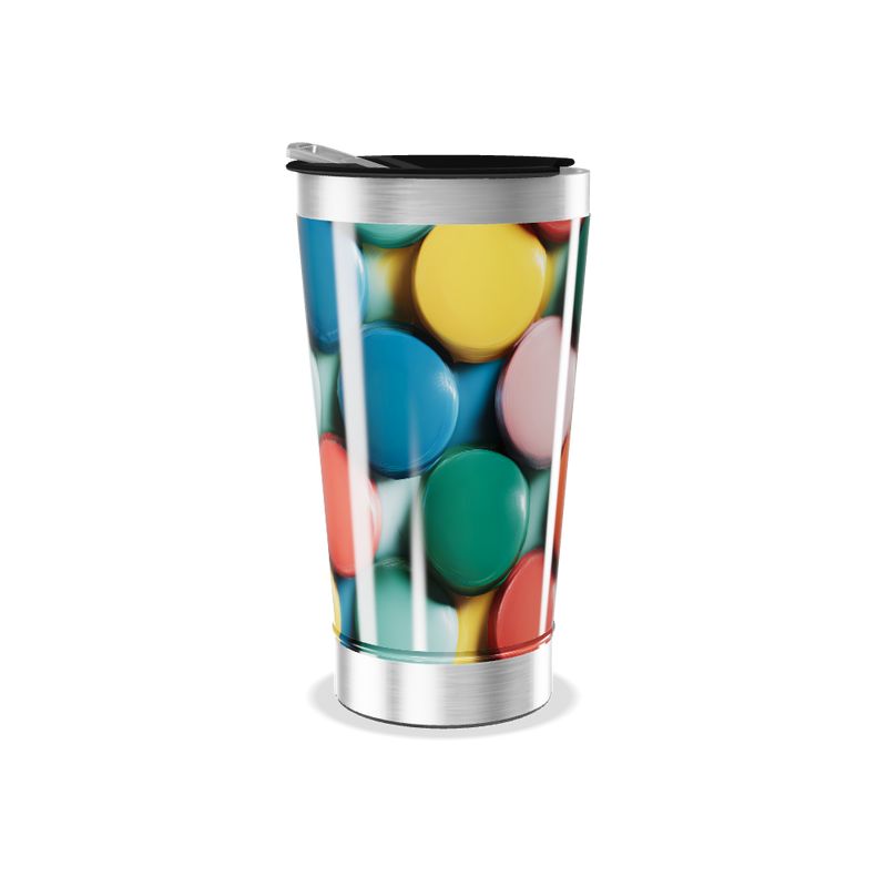 Copo Térmico - Estampa Bolinhas Coloridas