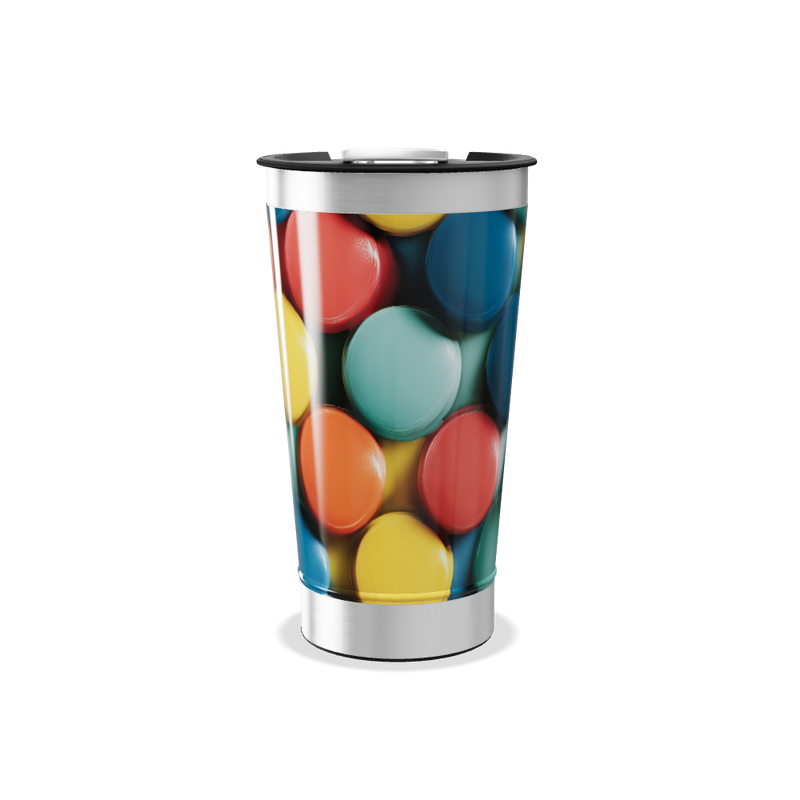 Copo Térmico - Estampa Bolinhas Coloridas