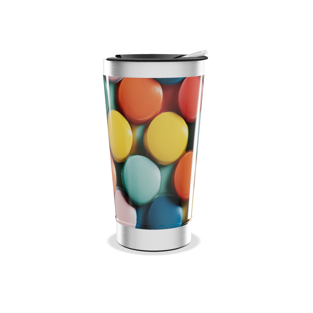 Copo Térmico - Estampa Bolinhas Coloridas