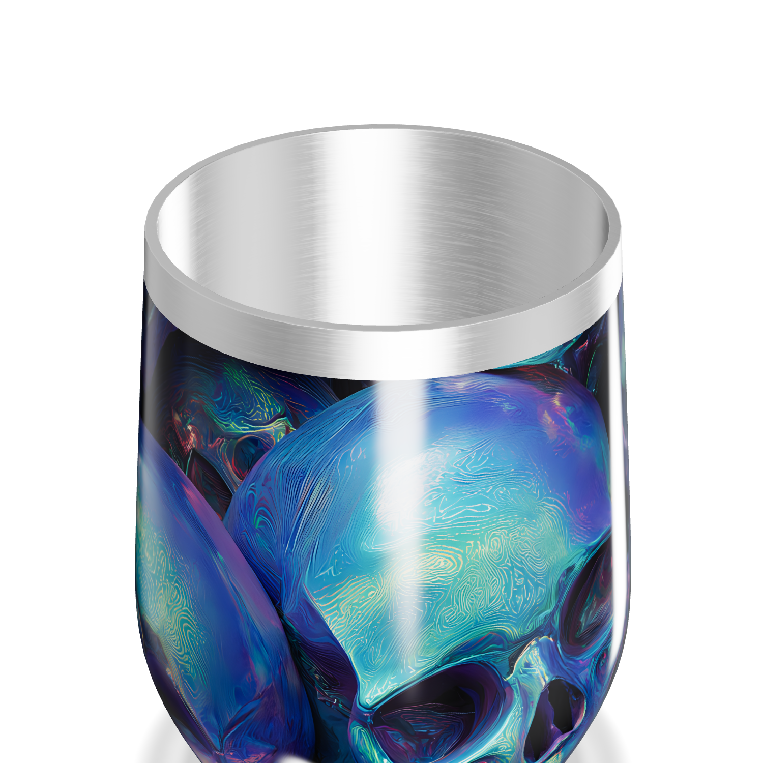 Copo Térmico Slim - Caveira Azul Inox