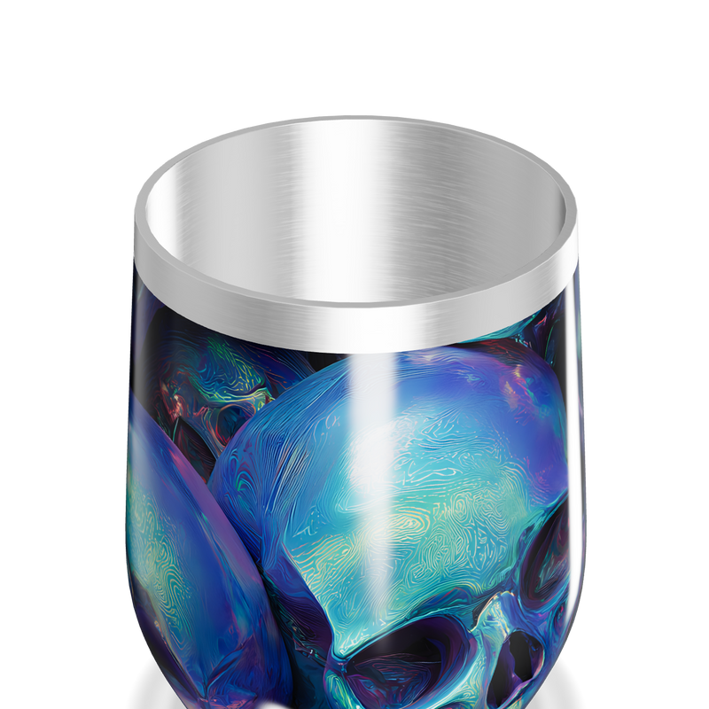 Copo Térmico Slim - Caveira Azul Inox