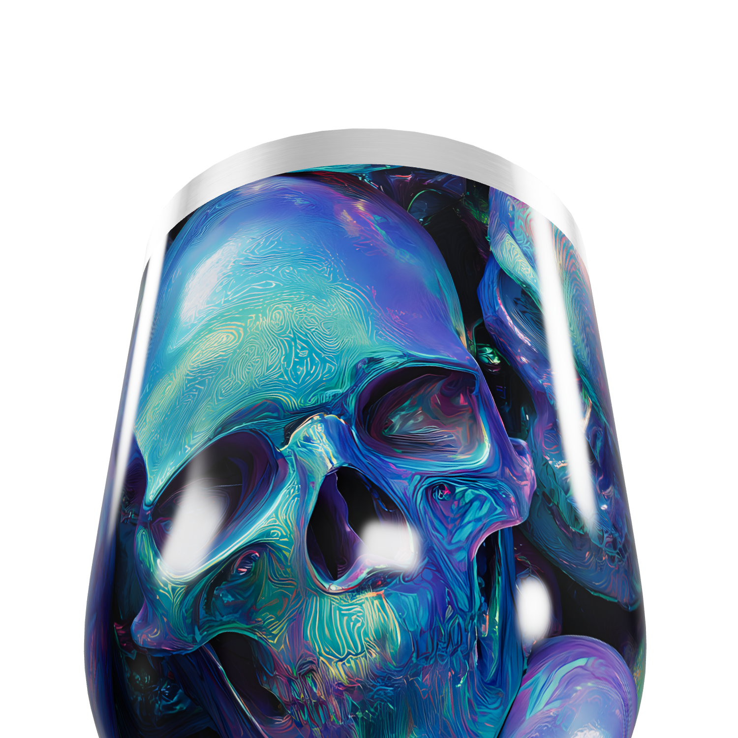 Copo Térmico Slim - Caveira Azul Inox