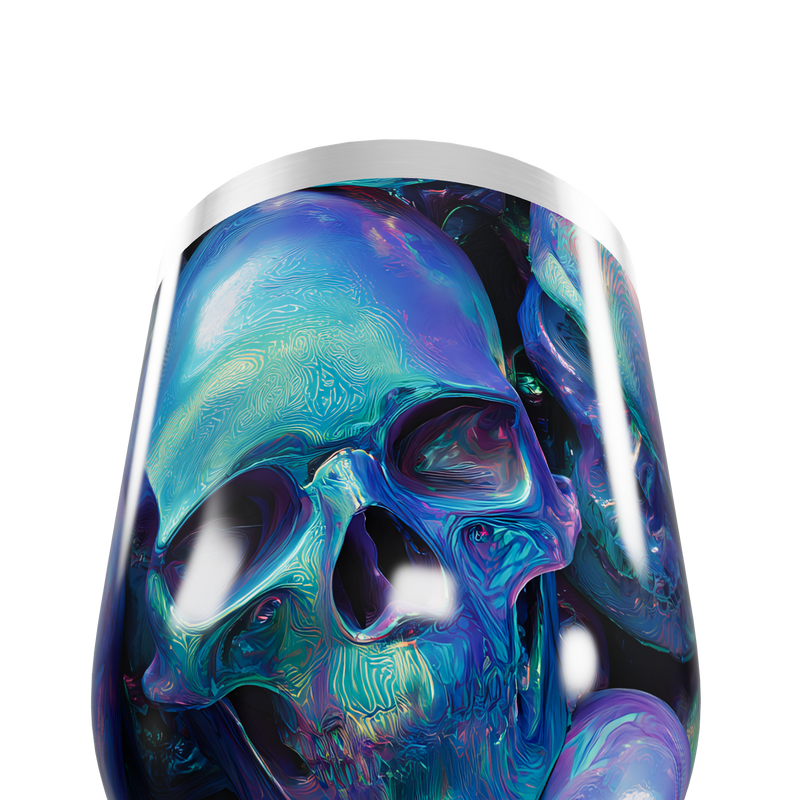 Copo Térmico Slim - Caveira Azul Inox