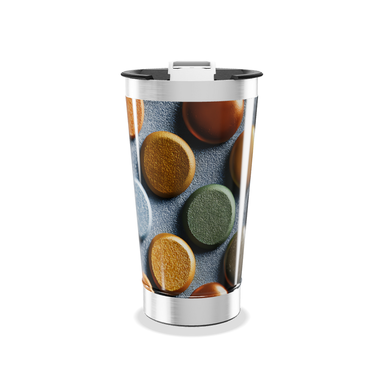 Copo Térmico - Estampa Colorida Metalizado