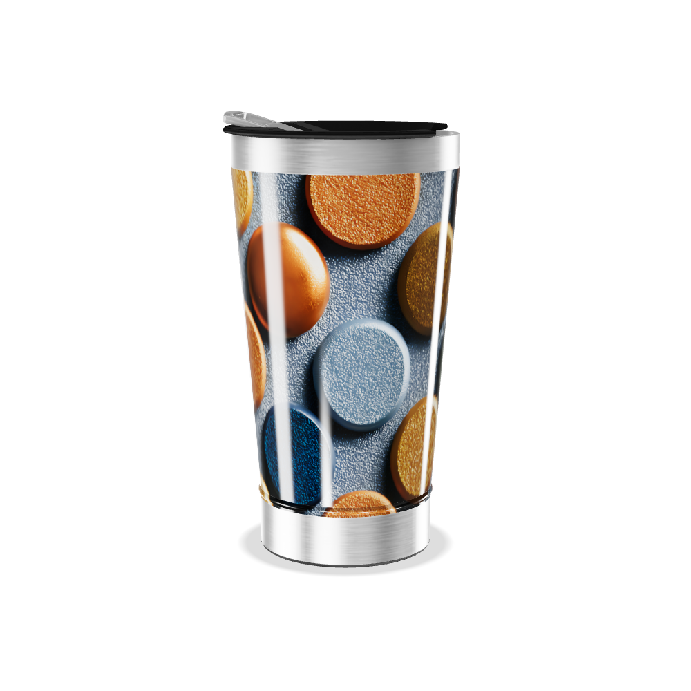 Copo Térmico - Estampa Colorida Metalizado