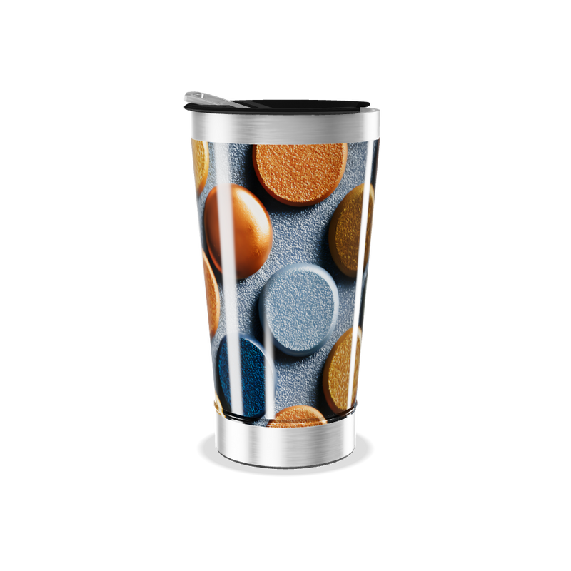 Copo Térmico - Estampa Colorida Metalizado