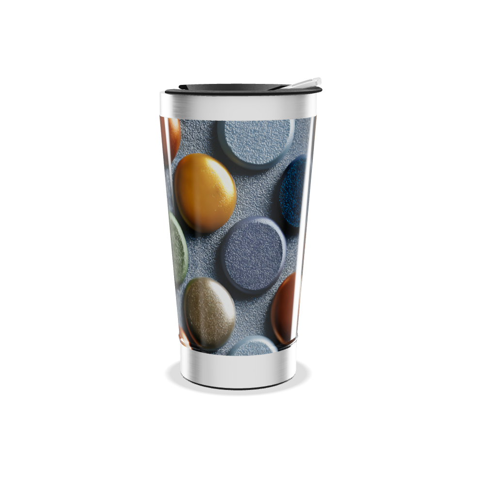 Copo Térmico - Estampa Colorida Metalizado