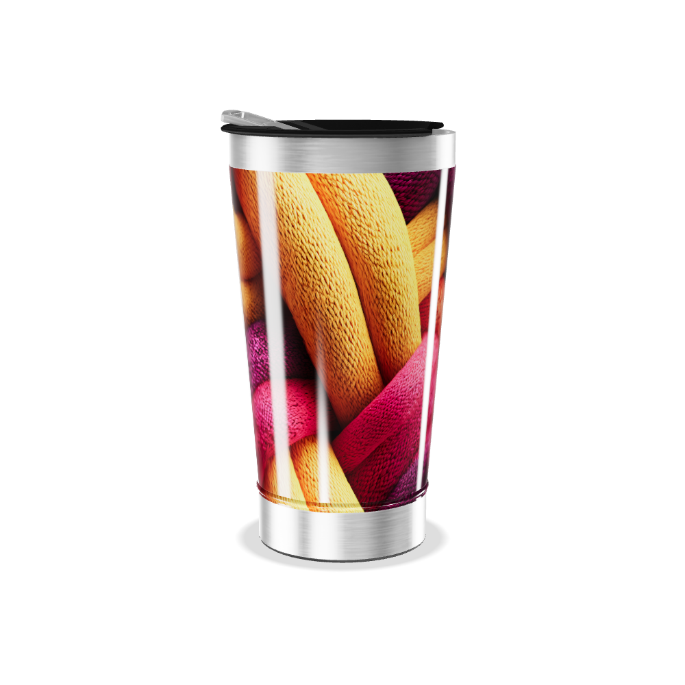 Copo Térmico - Estampa Colorida Trançada