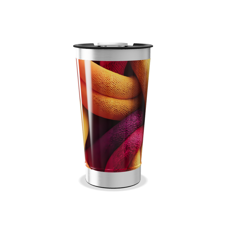 Copo Térmico - Estampa Colorida Trançada