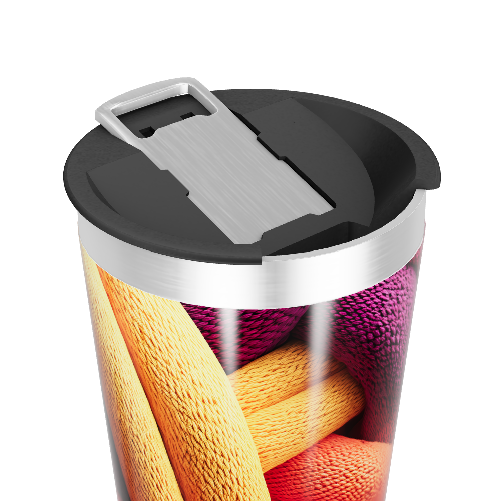 Copo Térmico - Estampa Colorida Trançada