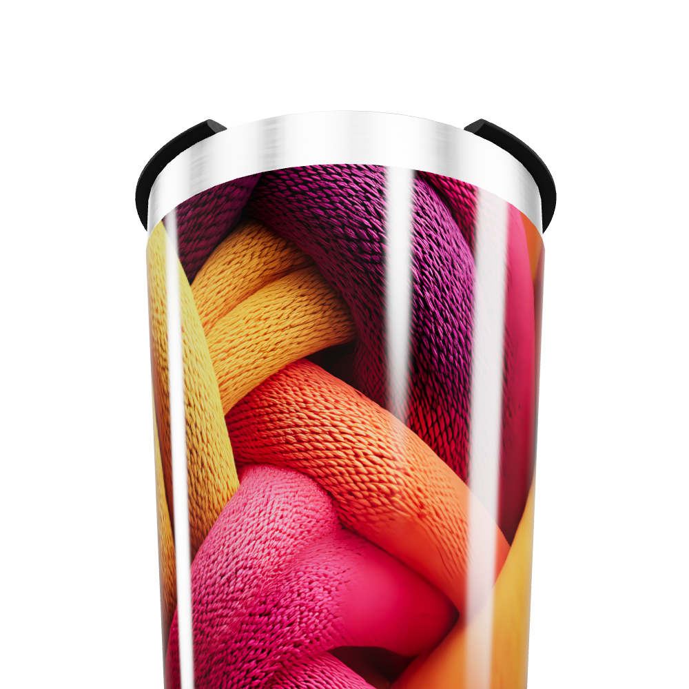 Copo Térmico - Estampa Colorida Trançada