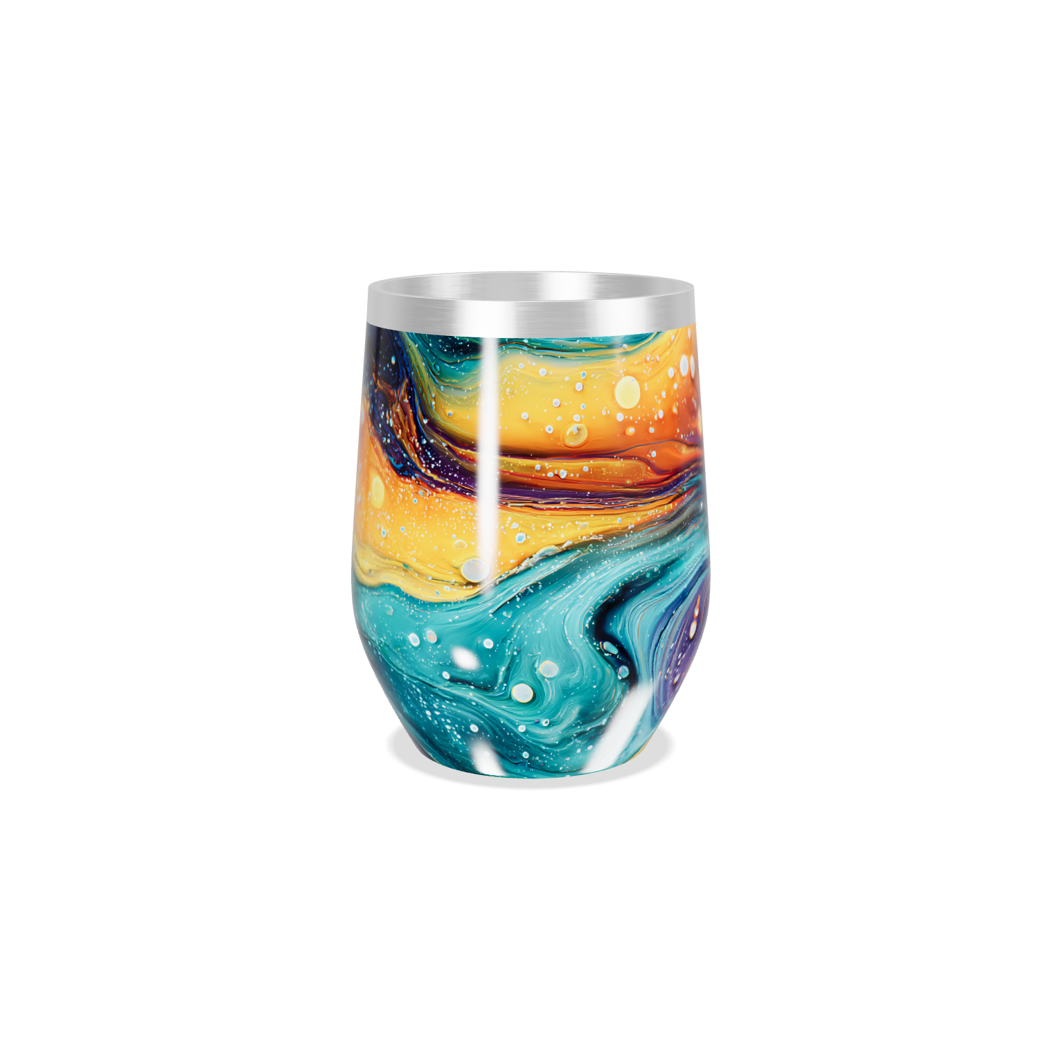 Copo Térmico Slim - Estampa Abstrata Colorida