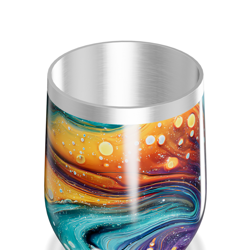 Copo Térmico Slim - Estampa Abstrata Colorida