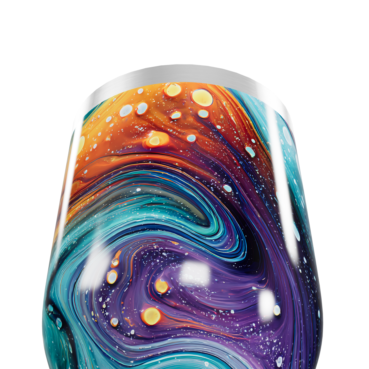 Copo Térmico Slim - Estampa Abstrata Colorida