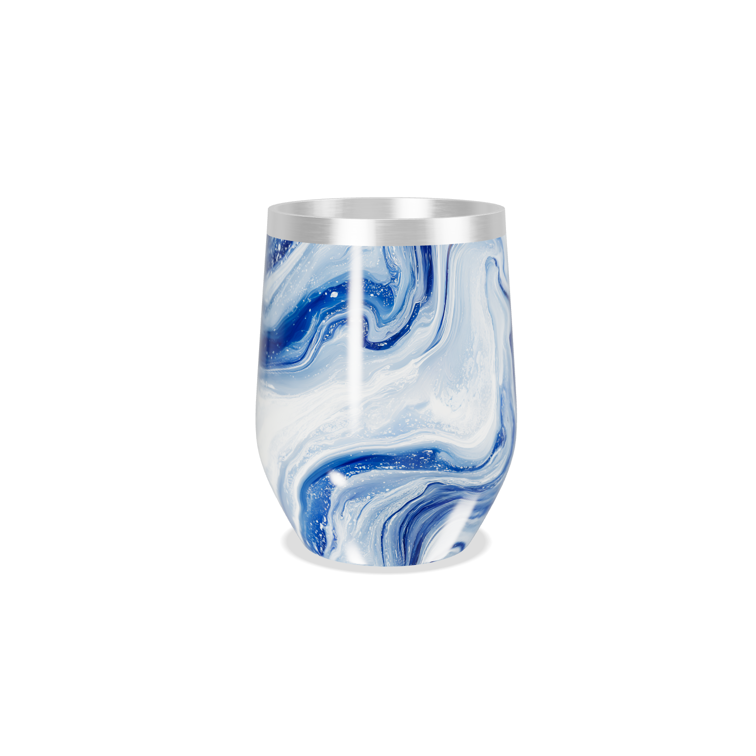 Copo Térmico Slim - Mármore Azul Aço Inox